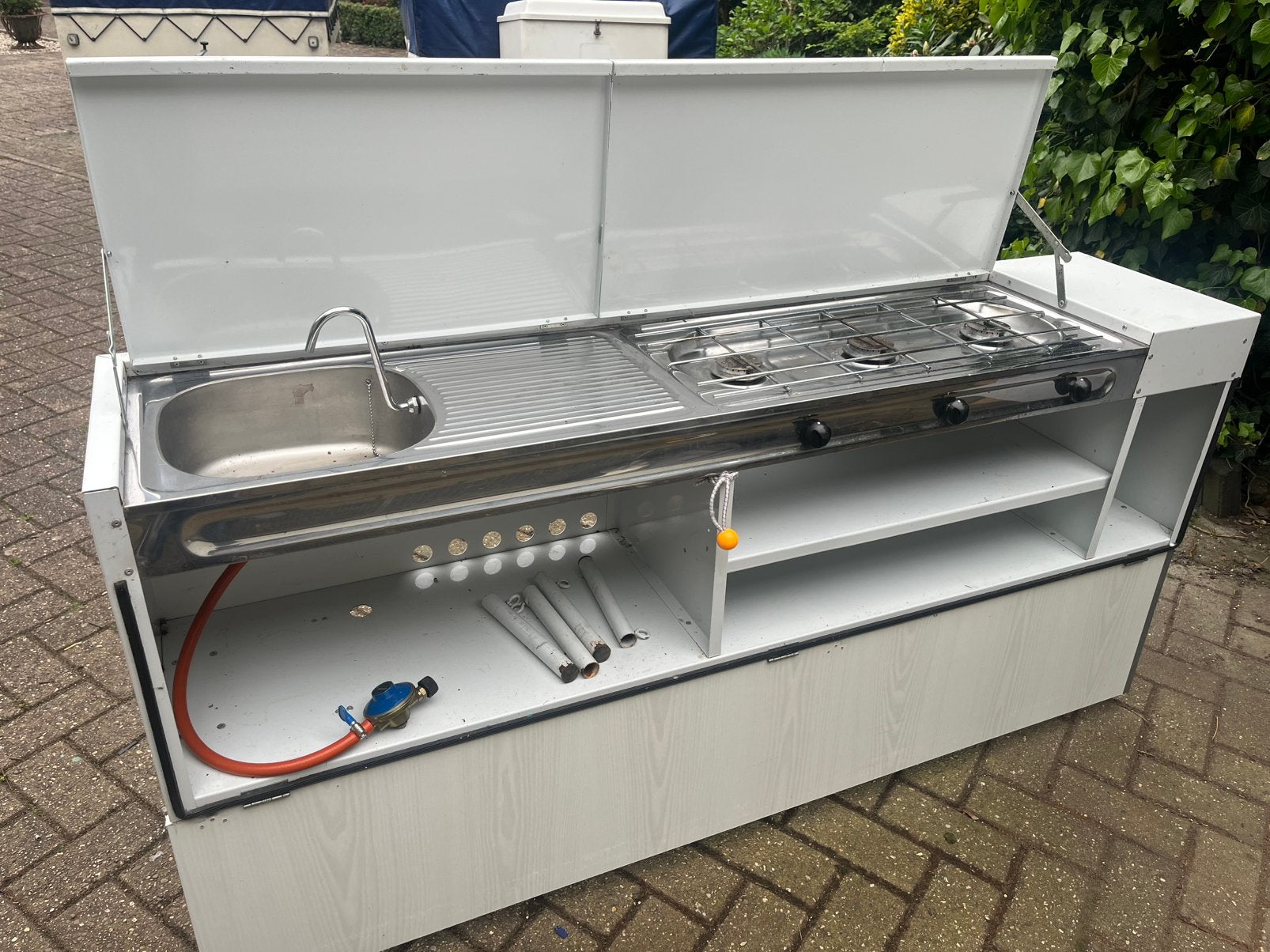 Bermkeuken 3 pits., Caravans en Kamperen, Kampeeraccessoires, Ophalen, Gebruikt