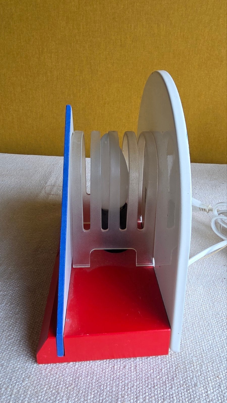 Vintage Ikea Memphis wandlampje, rood/blauw/wit, Gebruikt, Meerkleurig, Ophalen of Verzenden, Nvt