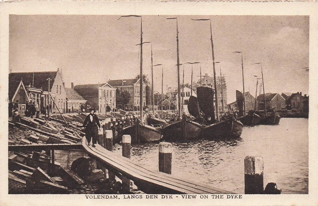 702-480-017 Volendam Langs Den Dyk, Verzamelen, Verzenden, Voor 1920, Noord-Holland