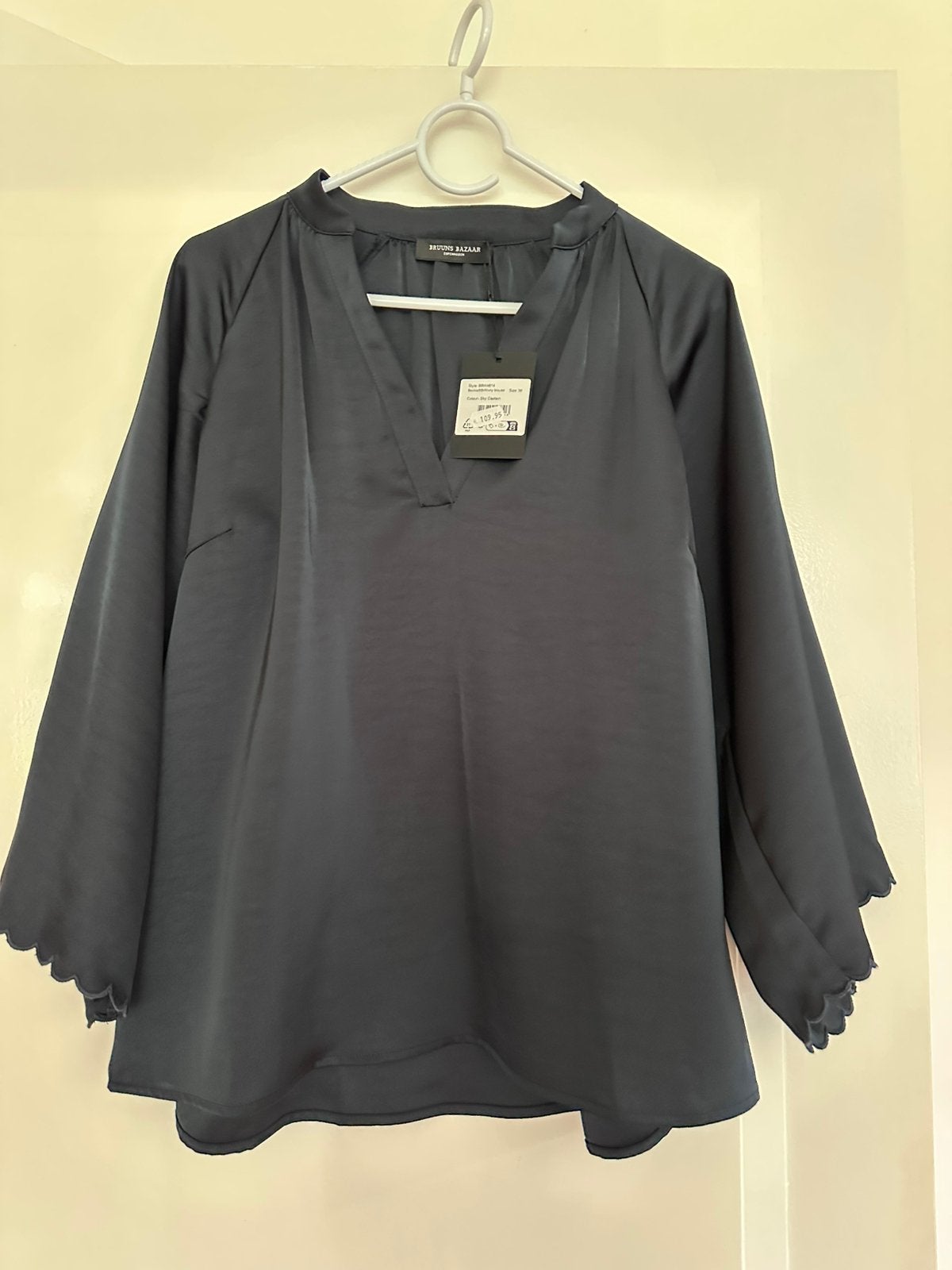 Tuniek blouse diep donker blauw Bruuns Bazaar mt 36/38, Kleding | Dames, Verzenden, Nieuw, Maat 36 (S), Blauw