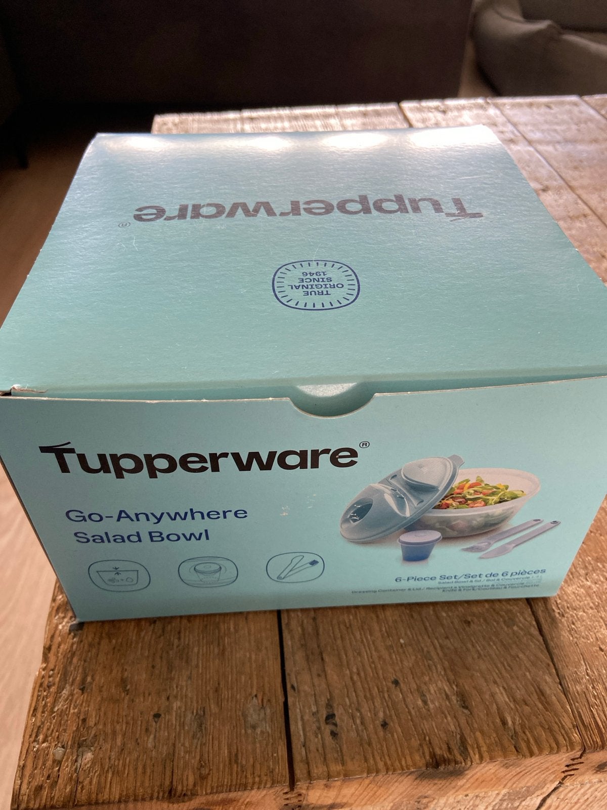 Tupperware Go-Anywhere Saladekom - Nieuw in doos, Ophalen of Verzenden, Nieuw, Bak of Kom