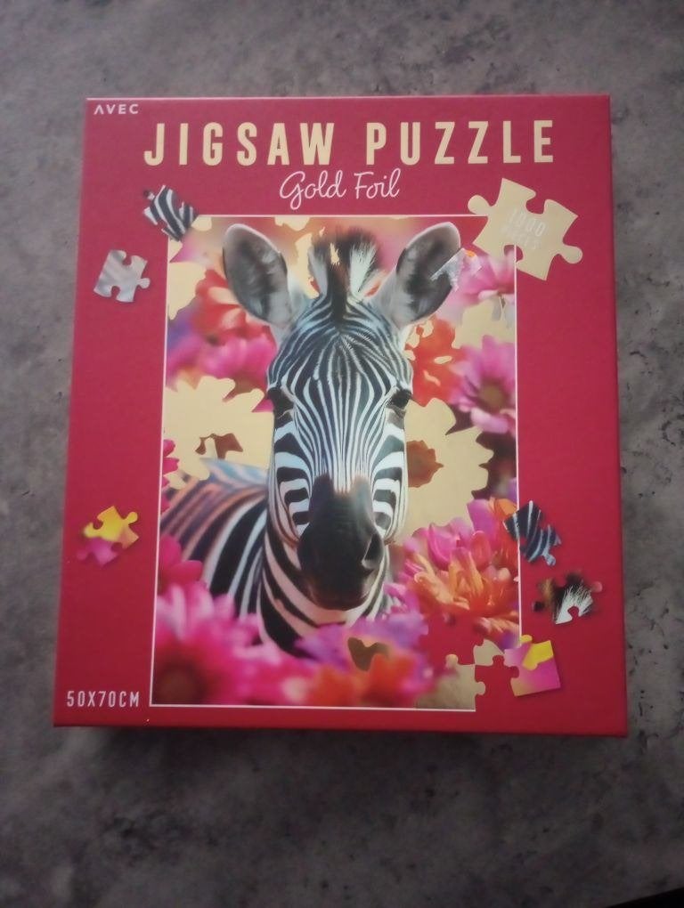 Puzzel zebra 1000 stukjes, Ophalen of Verzenden, 500 t/m 1500 stukjes
