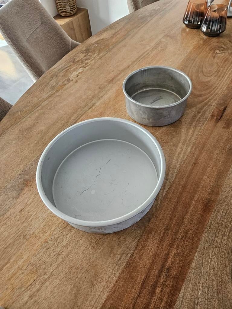 Set van 2 aluminium taartvormen - PME en Magic Line, Zilver, Ophalen of Verzenden, Metaal, Overige merken