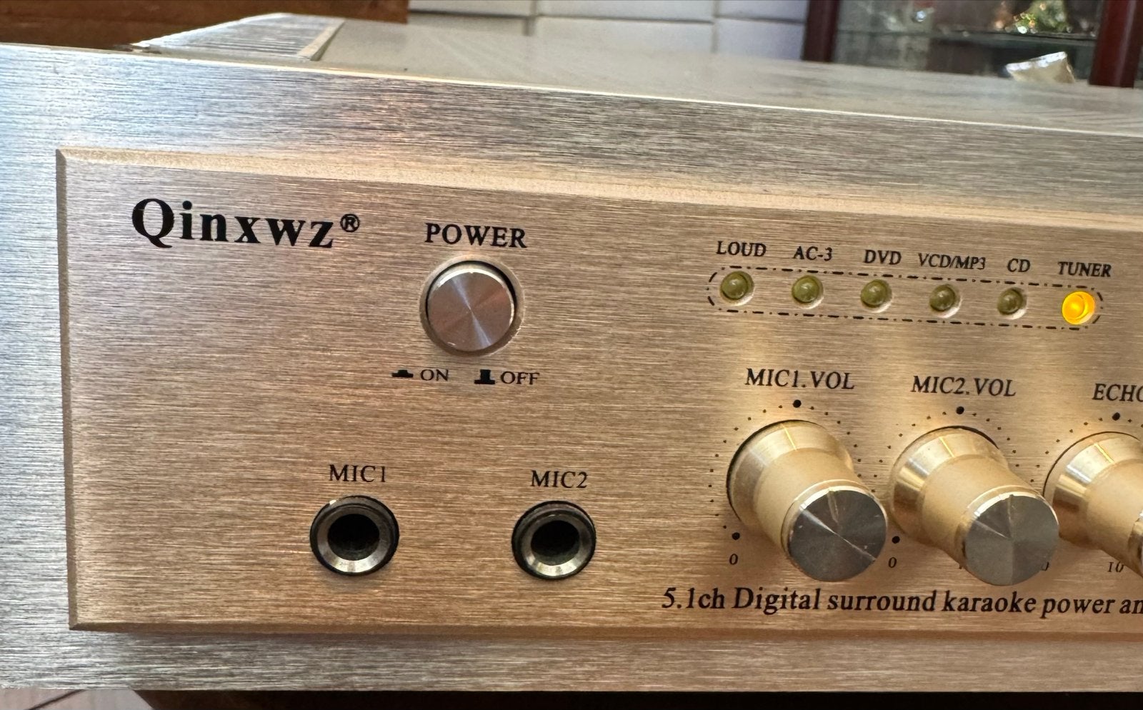 Qinxwz P805U 5.1ch Digitale Surround Karaoke Versterker, Overige merken, Gebruikt, Ophalen of Verzenden, 120 watt of meer
