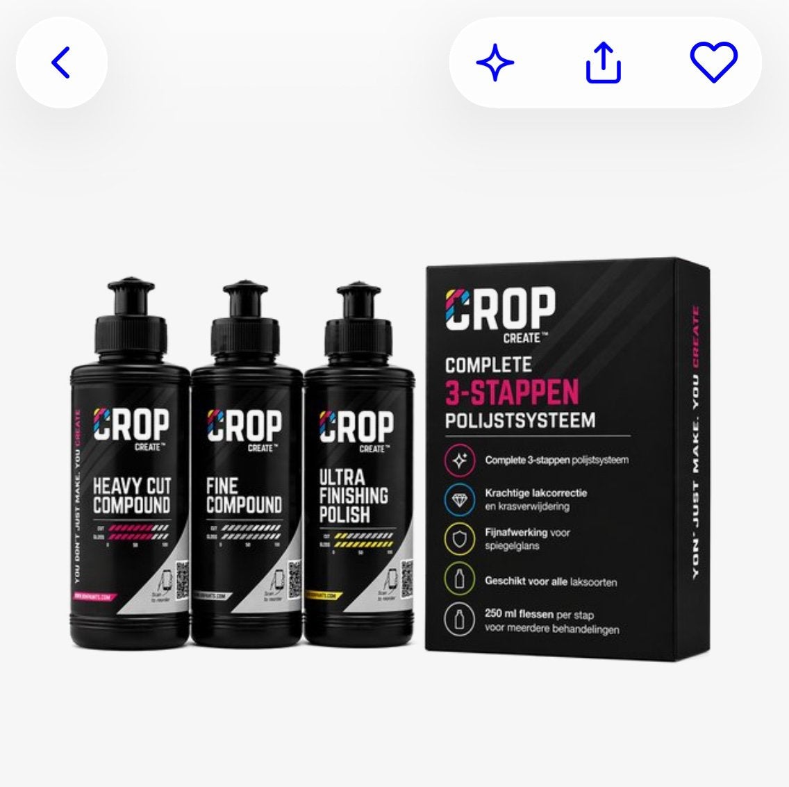 Crop polijst middel 3x, Ophalen of Verzenden