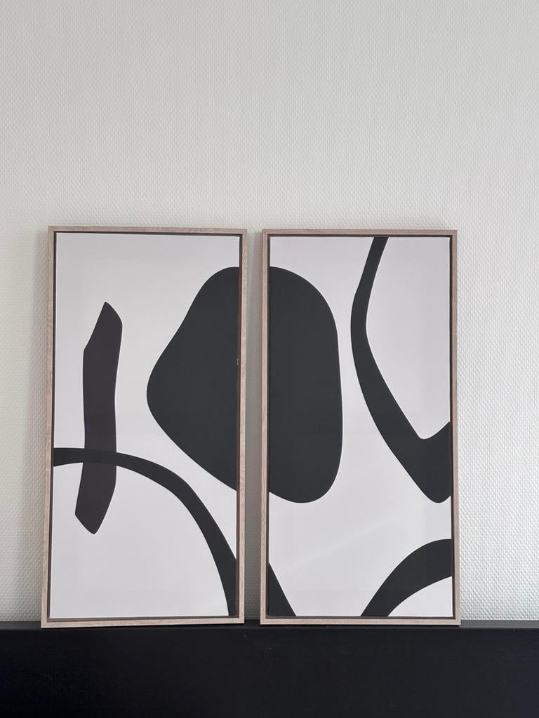 2 canvas schilderijen abstract, Ophalen