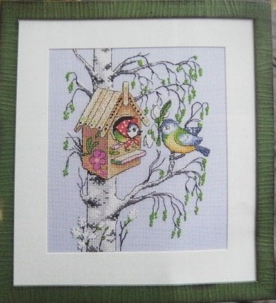 Borduurpatroon  Vogel en vogelhuisje   nr 9736, Verzenden, Nieuw, Handborduren, Patroon