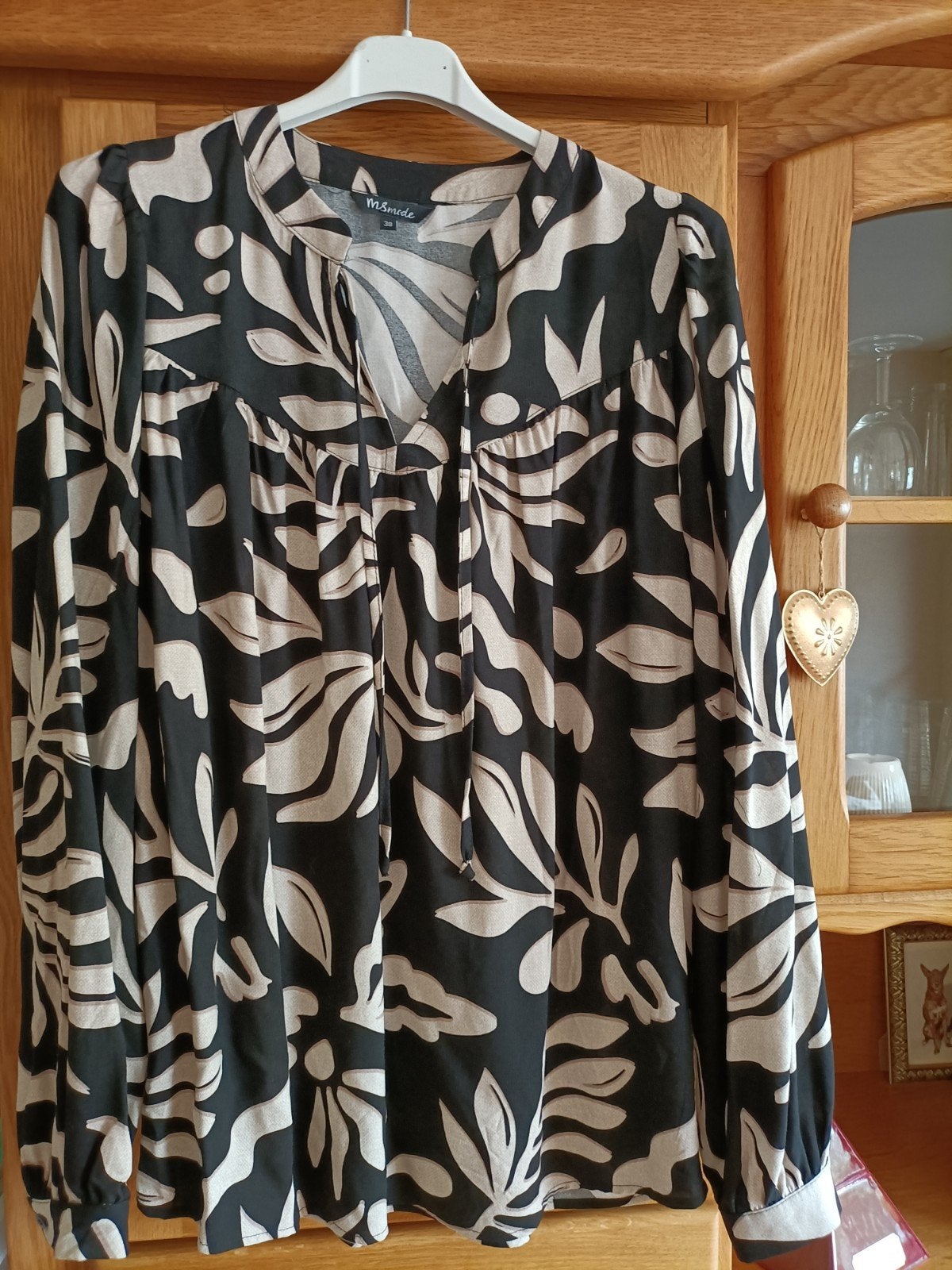NIEUW!! MS Mode blouse 38, Maat 38/40 (M), Zwart, Nieuw, Ophalen of Verzenden