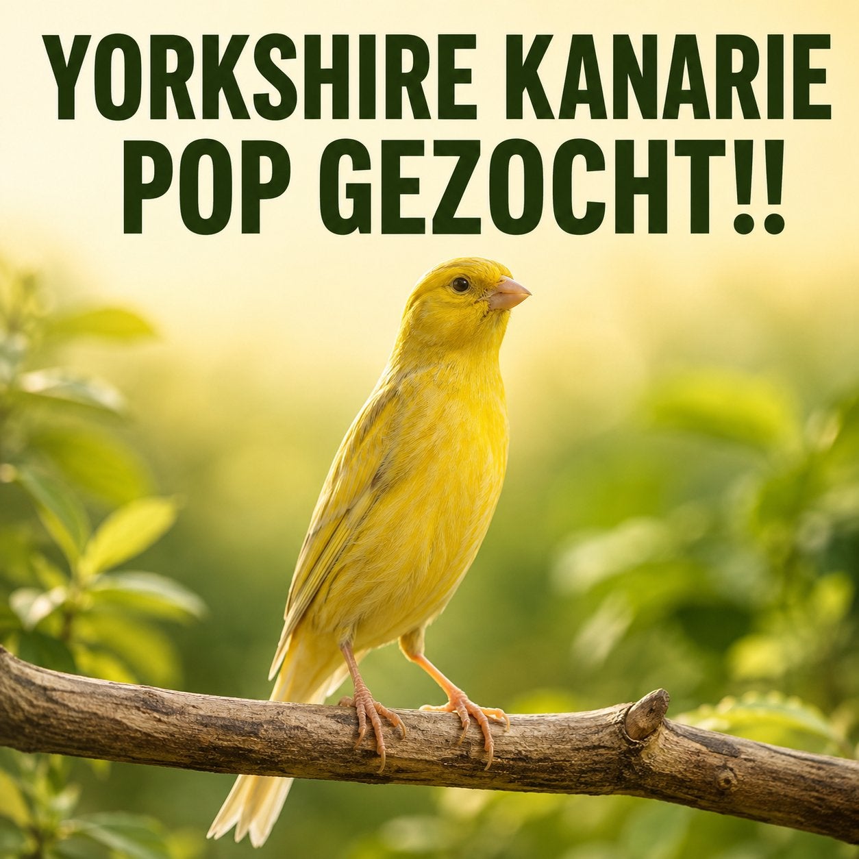 Yorkshire Kanarie pop GEZOCHT, Dieren en Toebehoren, Vogels | Kanaries, Vrouwelijk, Kleurkanarie
