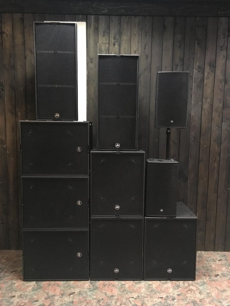 AD Systems Touring Geluidsset, Gebruikt, 120 watt of meer, Front, Rear of Stereo speakers, Ophalen