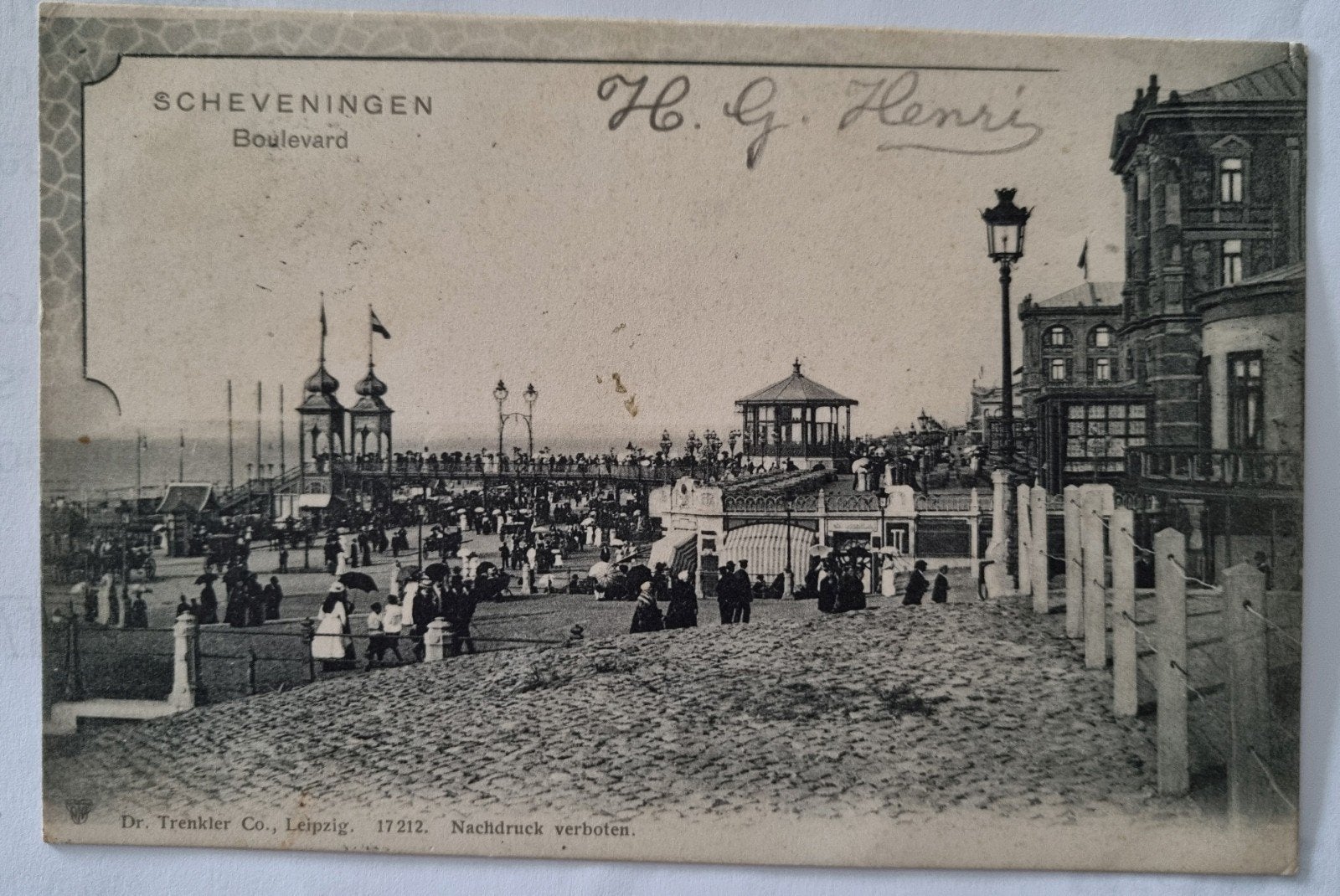 77) Scheveningen Boulevard - Uitgave Trenckler, Ophalen of Verzenden, Voor 1920, Gelopen, Stad of Dorp