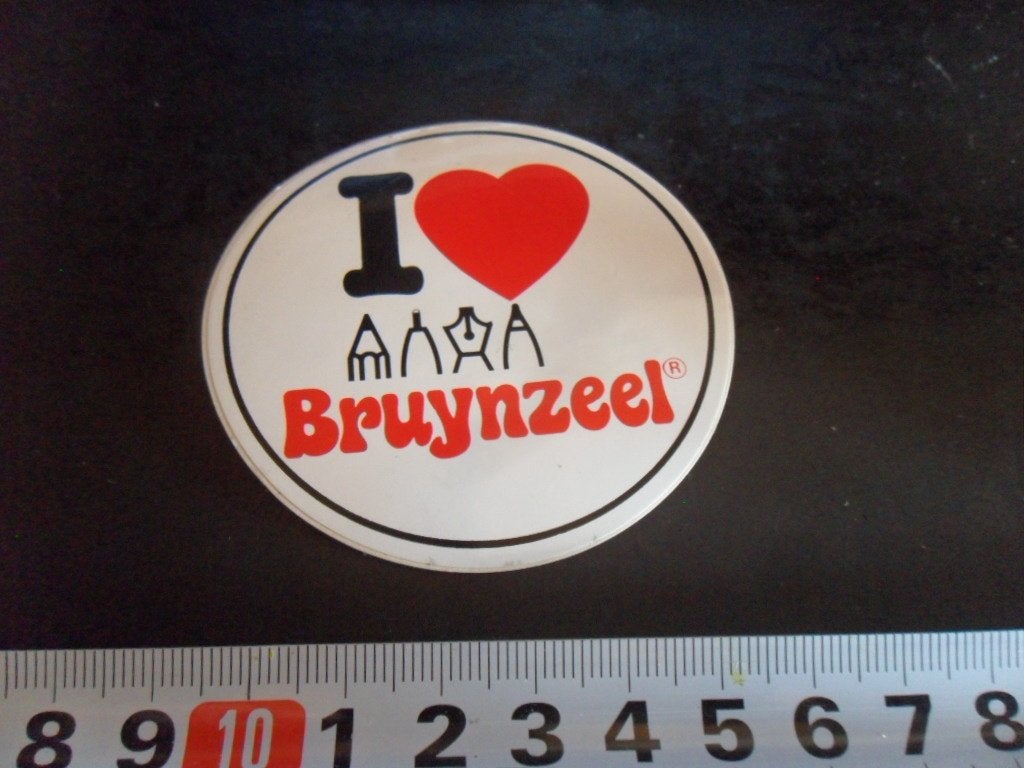 sticker I LOVE BRUYNZEEL pen potlood stift, Ophalen, Zo goed als nieuw