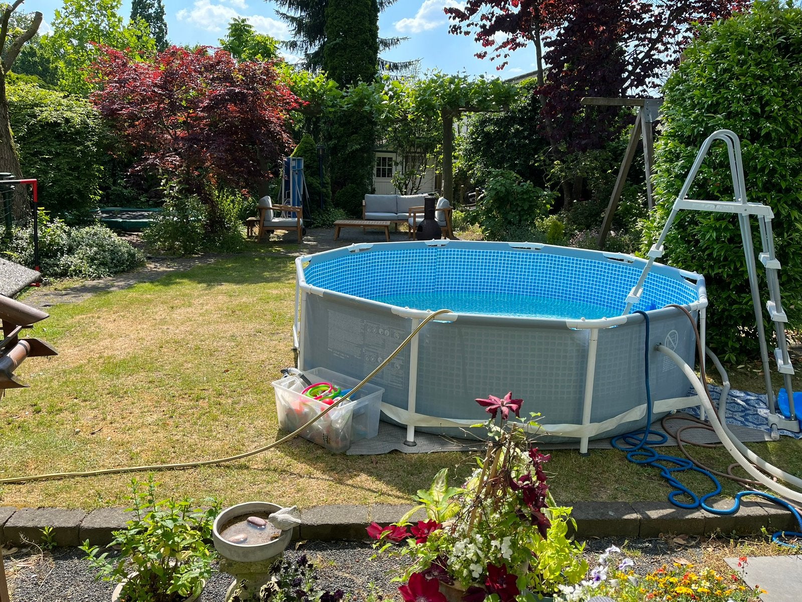 Groot rond Intex Zwembad 3 meter, Ophalen, Minder dan 80 cm, Rond, 300 cm of meer