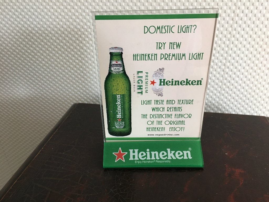 reclame van Heineken bier uit Las Vegas, Verzenden, Nieuw, Reclamebord