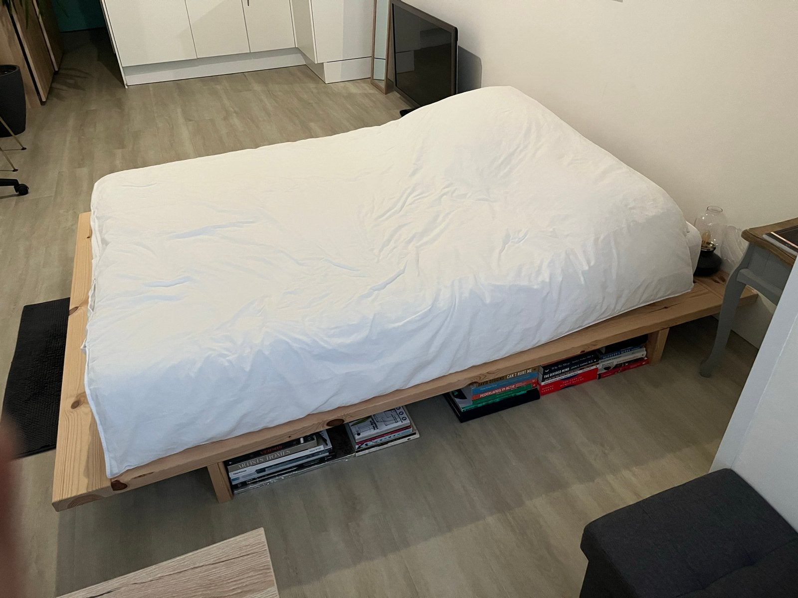 Sasa Store Karup Futon Bedframe - Natuurlijk Hout, Gebruikt, Beige, Tweepersoons, 200 cm