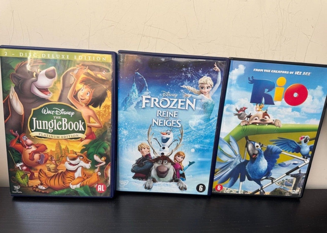 Disney DVD's: Jungle Book, Frozen & Rio, Animatie, Alle leeftijden, Nederlands, Film