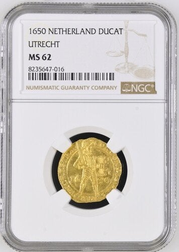 Utrecht 1650 Dukaat Goud NGC, Vóór koninkrijk, Verzenden, Losse munt, Goud