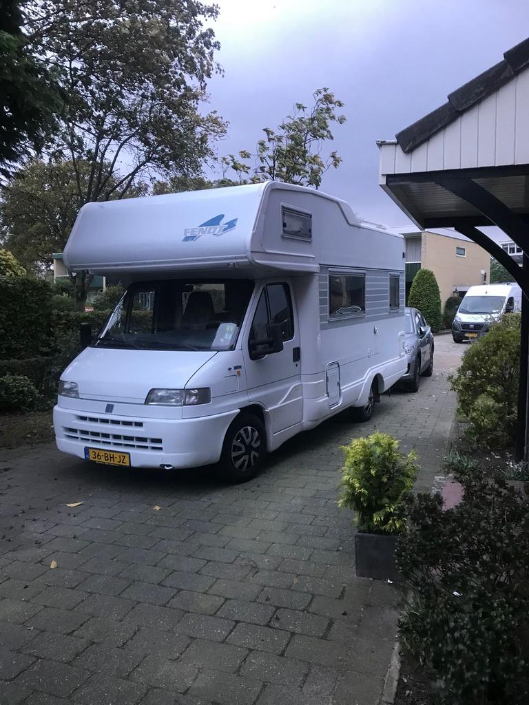 Camper Fiat Ducato alkoof 2.5 TDI 1996, Caravans en Kamperen, Campers, Chemisch toilet, Standaard zit, Alkoof, Ringverwarming