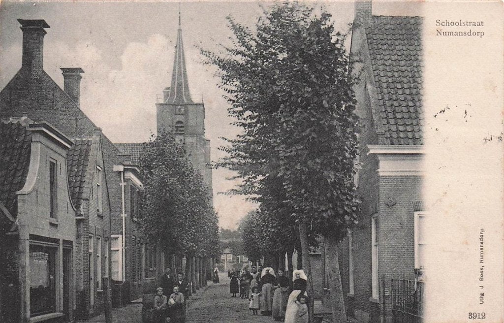 702-373-029 Numansdorp Schoolstraat, Verzenden, Voor 1920, Zuid-Holland