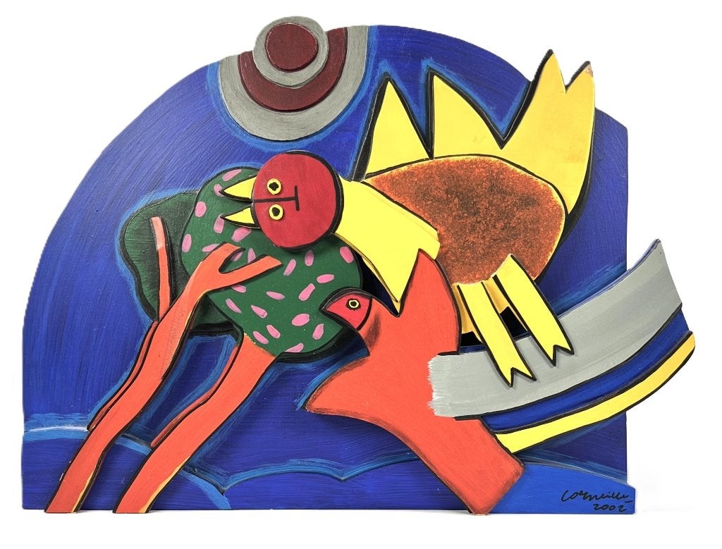 1. Houten polychroom reliëf, Corneille, 2002