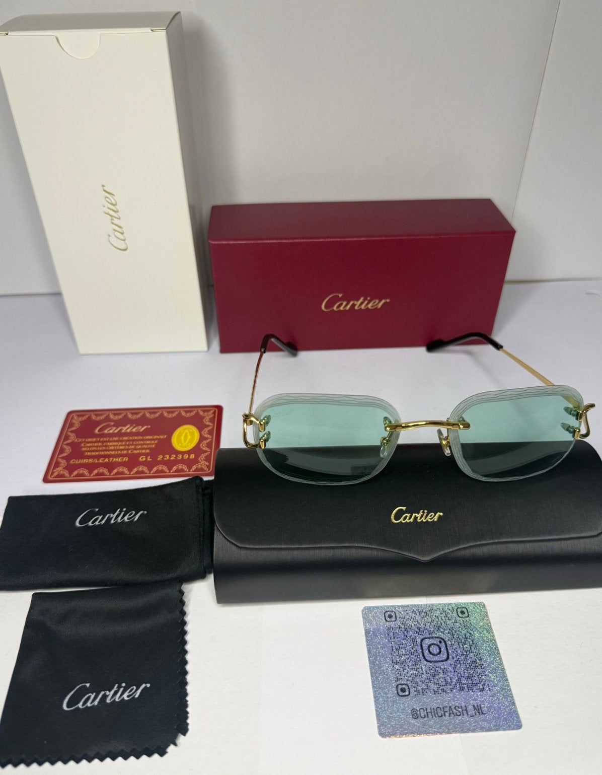 Cartier zonnebril Diamond cut C Decor, Ophalen of Verzenden, Zo goed als nieuw, Ray-Ban
