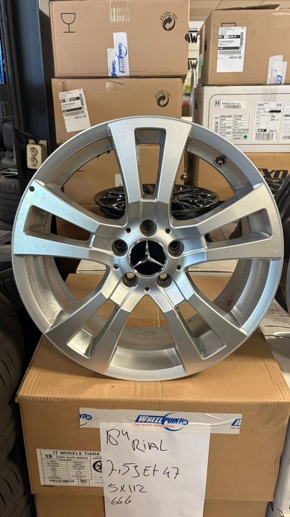 18'' Rial Velgen 5x112 66.6 Mercedes A/B/C Klasse Vito, Auto-onderdelen, Banden en Velgen, Gebruikt, Velg(en), 17 inch, Ophalen of Verzenden