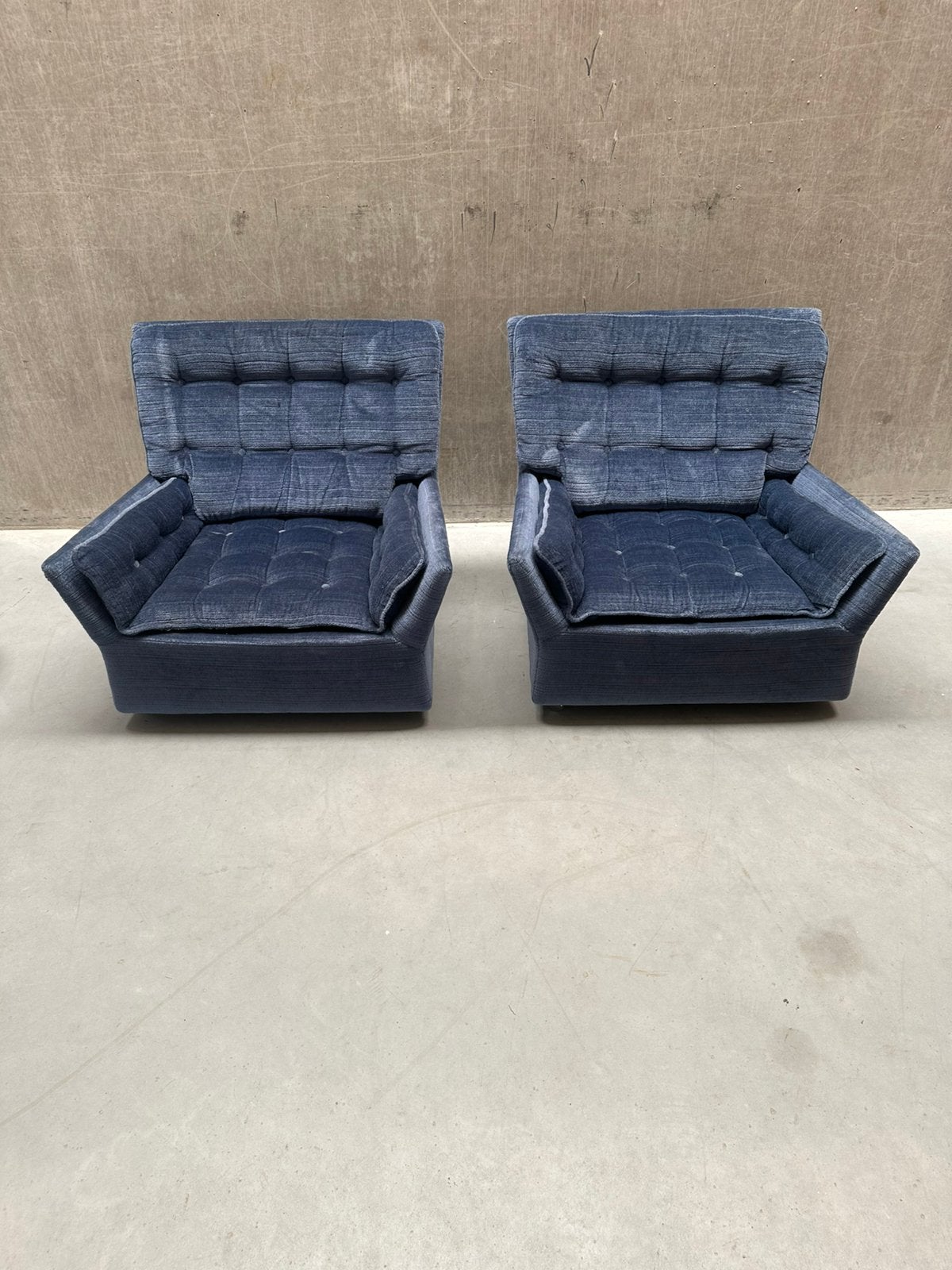Space Age lounge fauteuils jaren '70 - verrijdbaar, Ophalen, Overige materialen, Gebruikt, 75 tot 100 cm
