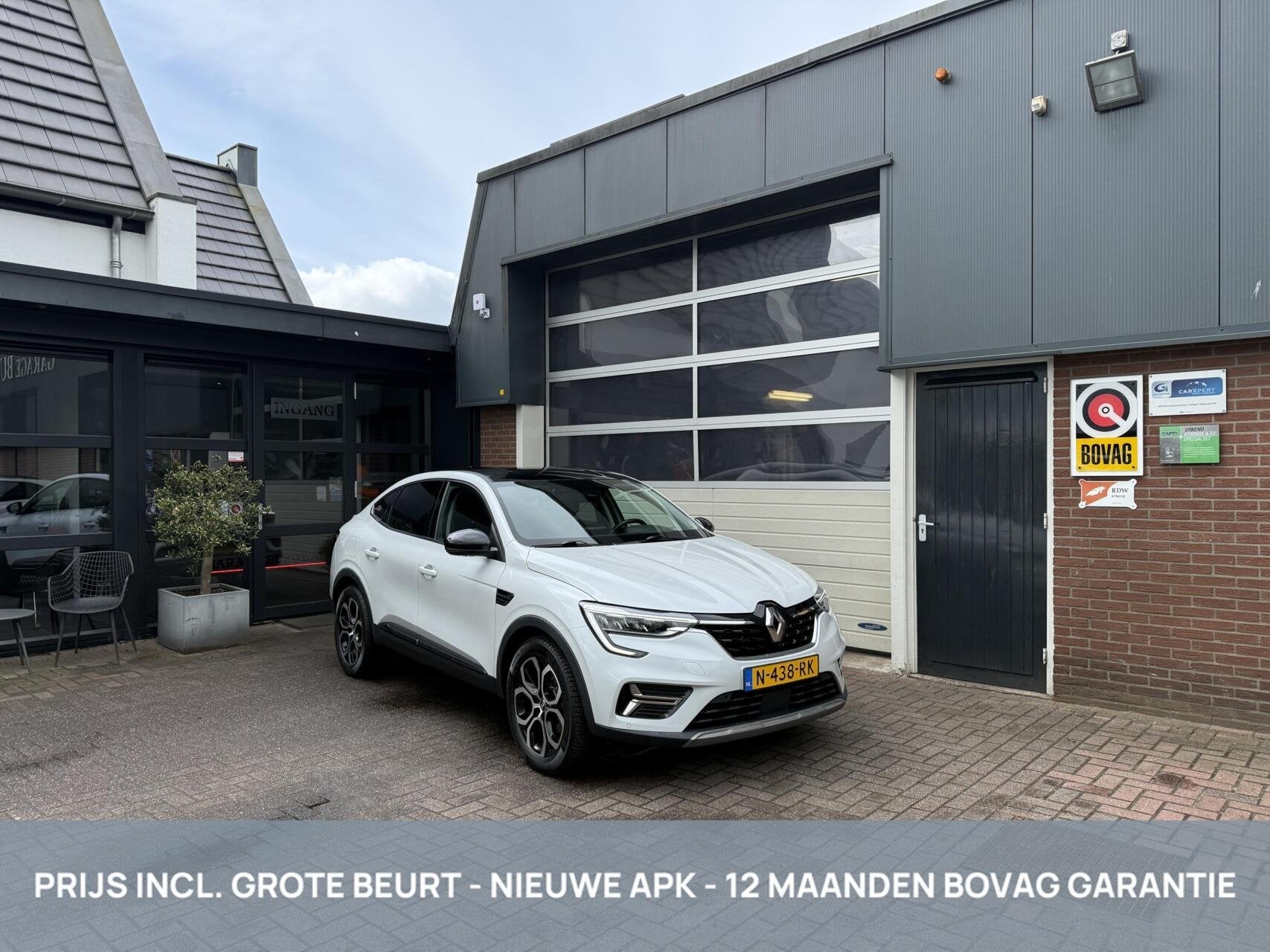 Renault Arkana 1.6 E-Tech Hybrid 145 Intens *ALL-IN PRIJS*, Auto's, Gebruikt, Leder en Stof, Wit, Origineel Nederlands
