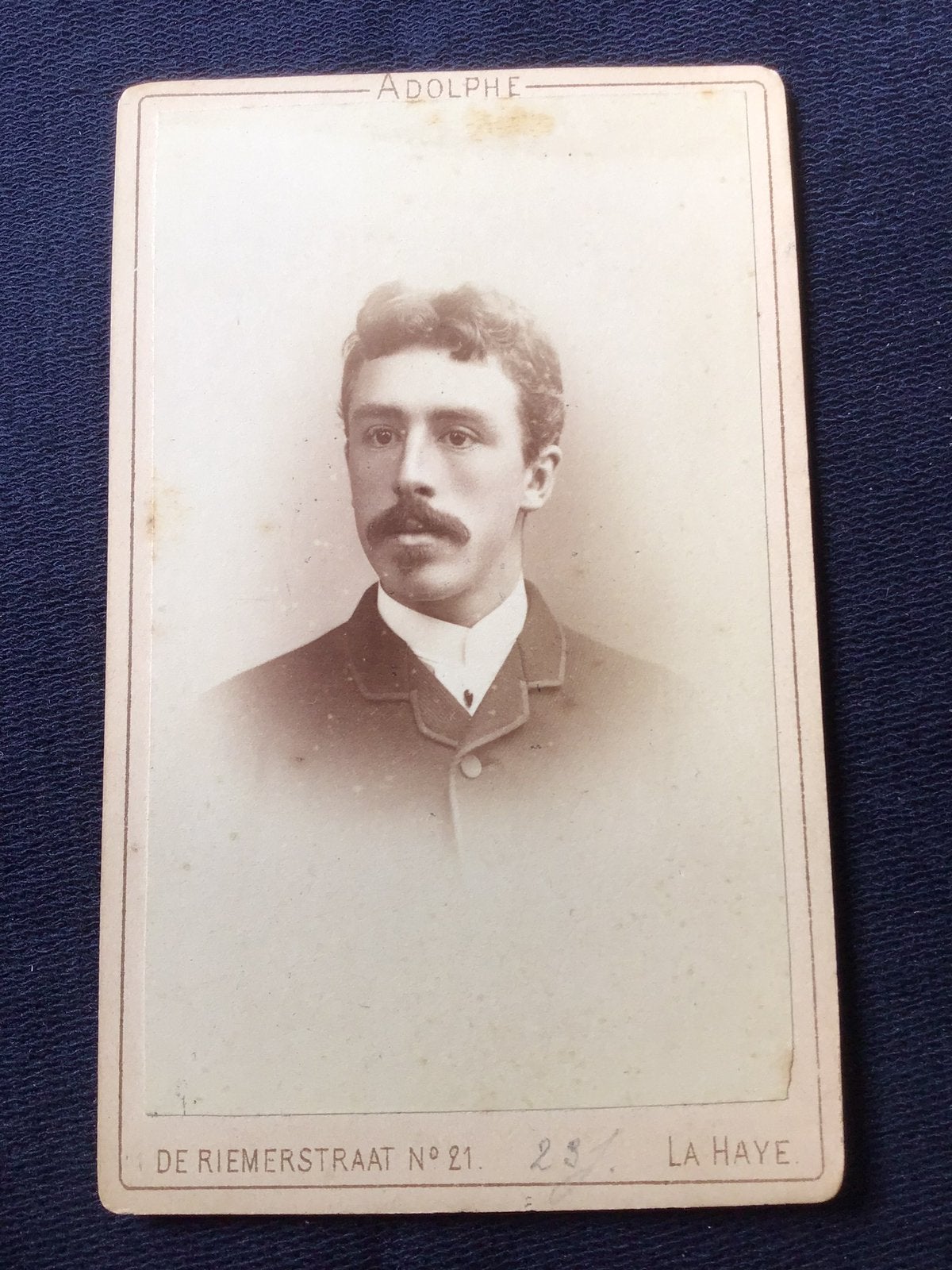 CDV, Man, ADOLPHE ZIMMERMANS, DEN HAAG, Carte de Visite, Verzenden, Voor 1940, Gebruikt, Foto