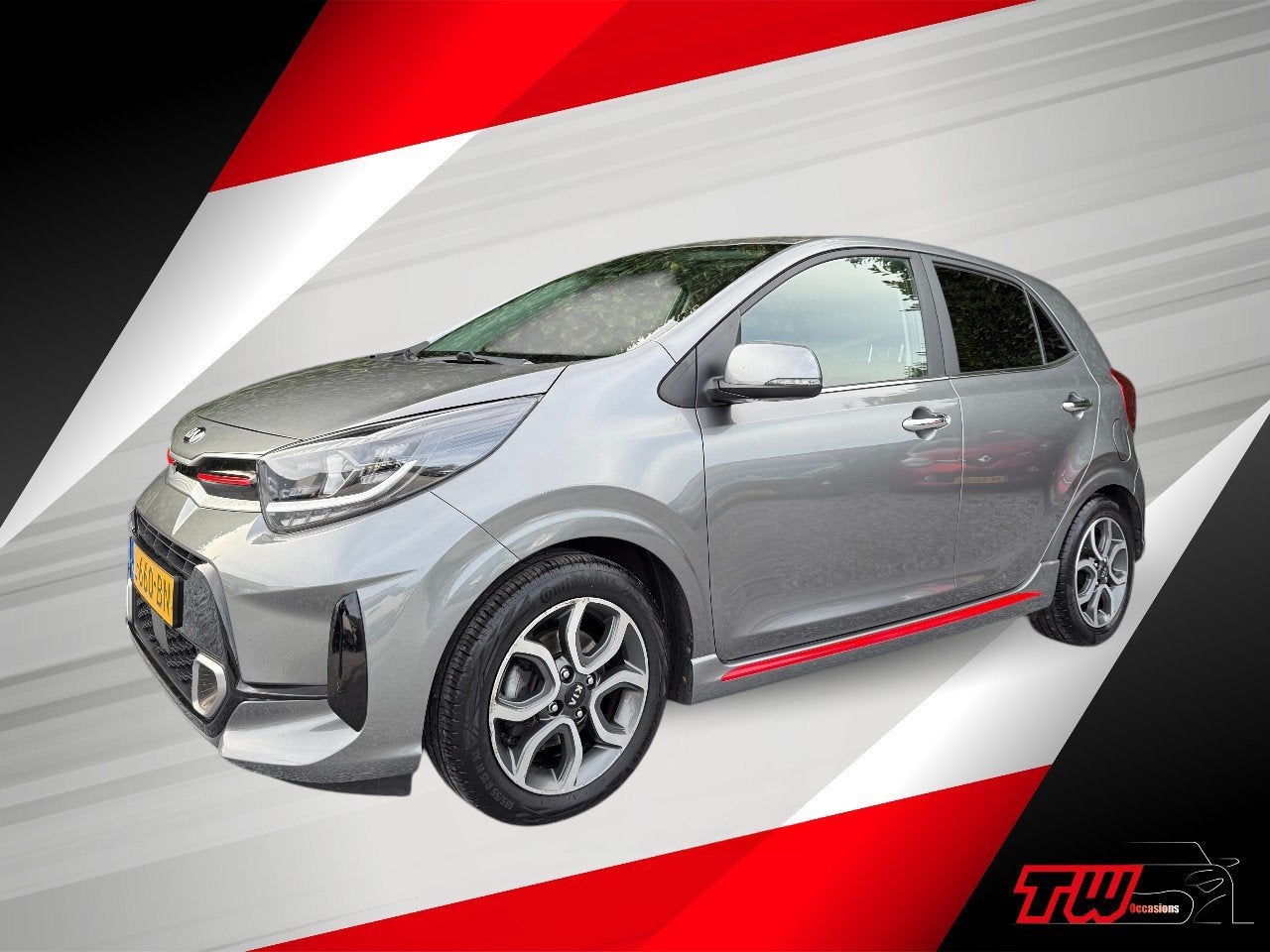 Kia Picanto 1.0 DPi GT-Line AUT|CARPLAY|CRUISE|AIRCO|PDC|NAP, Auto's, Kia, 877 kg, Gebruikt, Lichtsensor, 4 stoelen