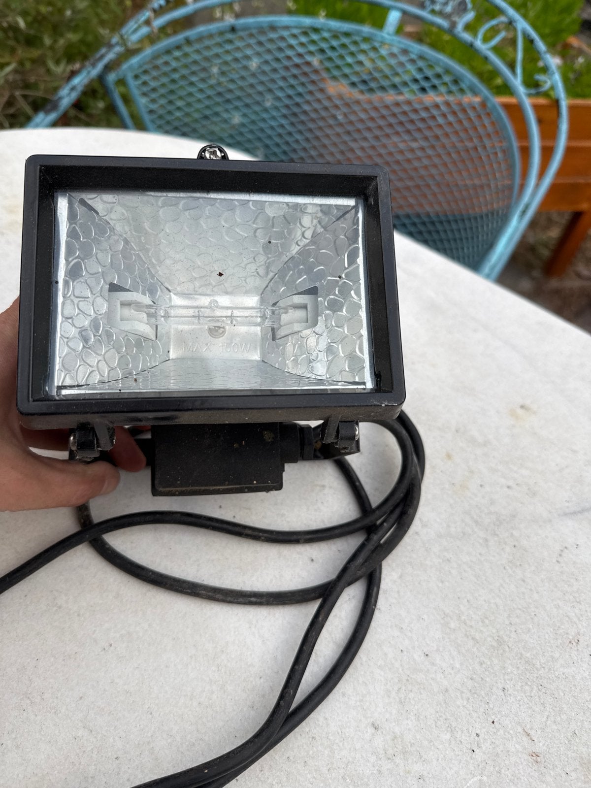 Halogeen bouwlamp 500W - Werkt perfect!, Ophalen of Verzenden, Gebruikt, 500 watt of meer, Lamp met armatuur