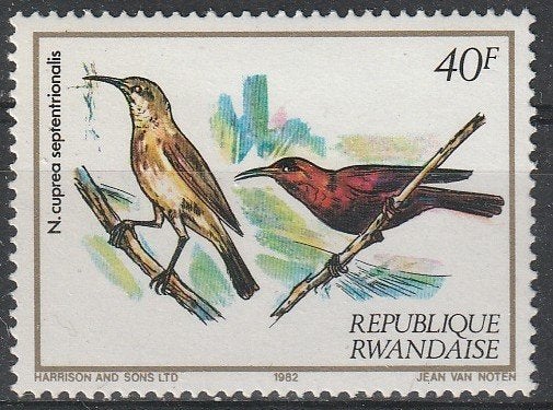 4420. Rwanda 1221 pfr. Vogels, Ophalen of Verzenden, Overige landen, Postfris