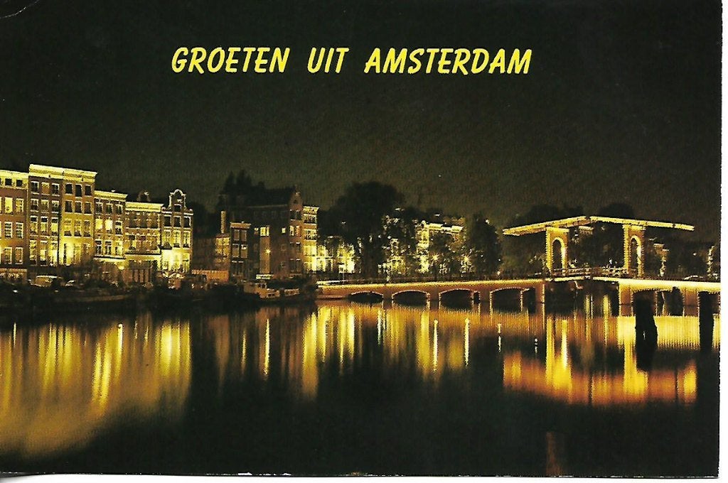 Amsterdam- -Amstel met Magere Brug., Verzenden, 1980 tot heden, Gelopen, Noord-Holland