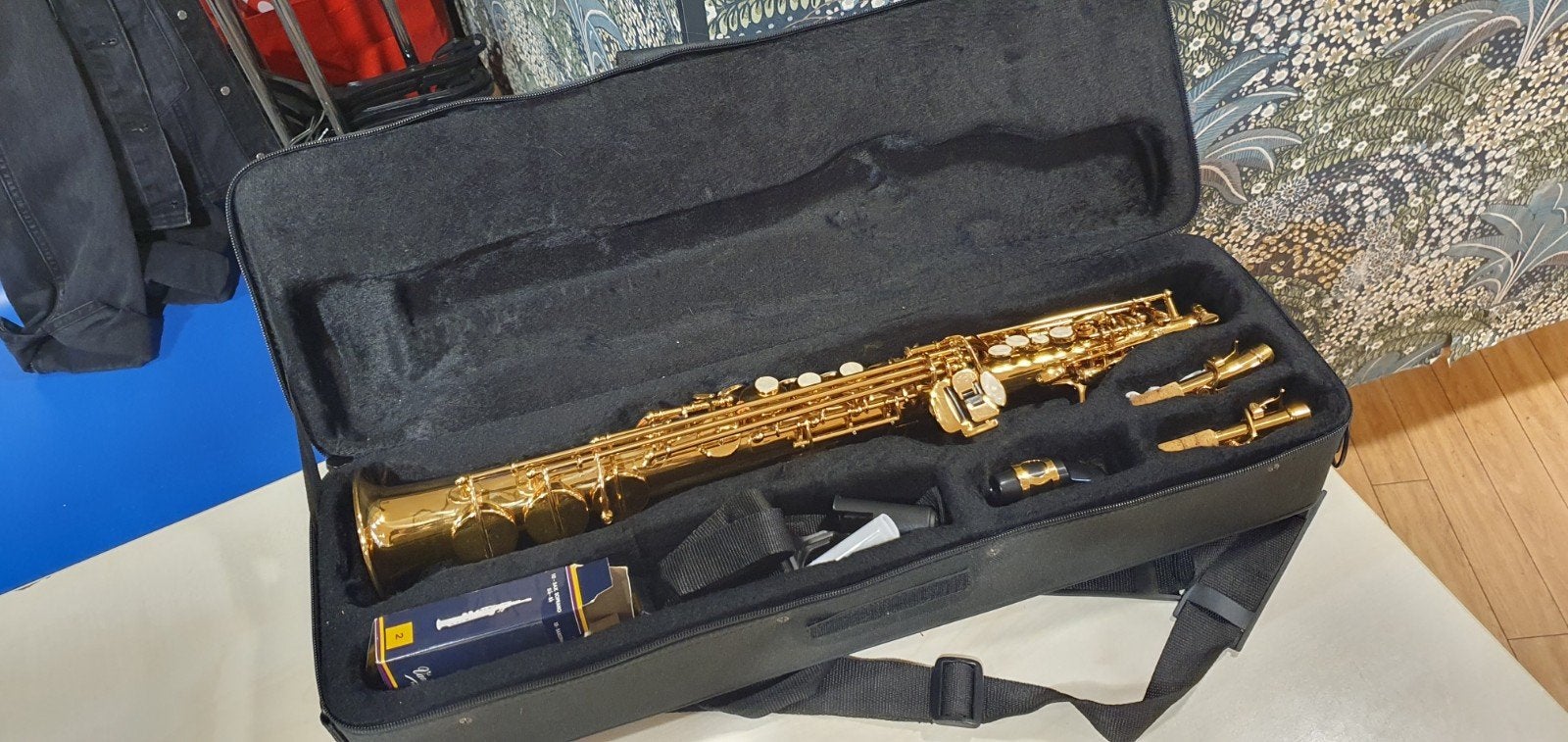 Karl Glaser sopraansaxofoon – met koffer, Muziek en Instrumenten, Ophalen of Verzenden, Zo goed als nieuw, Met koffer of tas