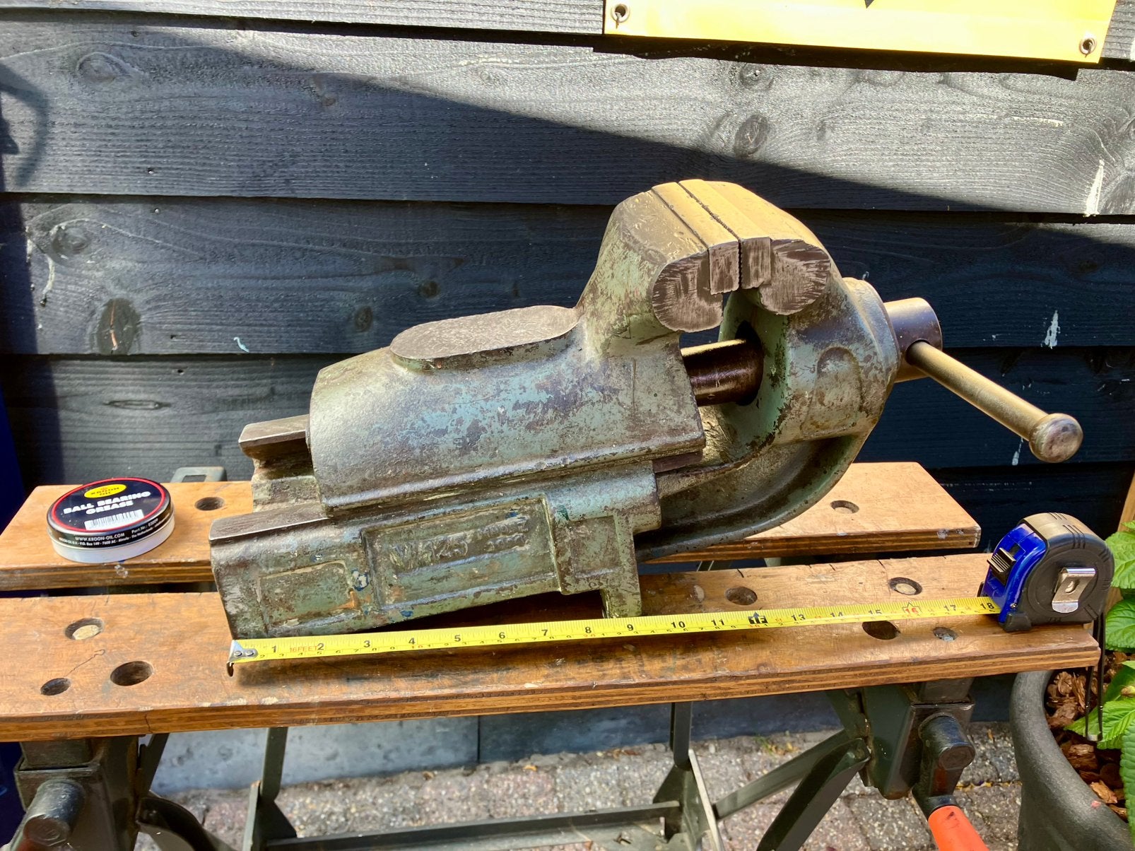 grote robuuste bankschroef MNOSZ V125, Ophalen, Gebruikt, Bankschroef
