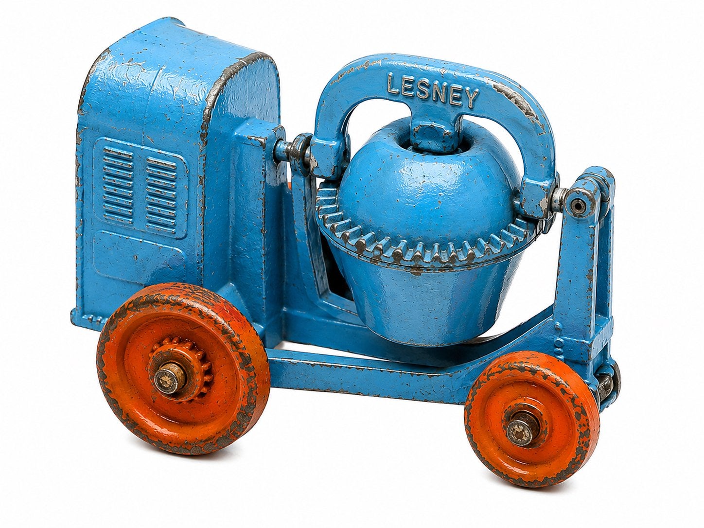 Vintage Lesney Matchbox Cement Mixer – blauw/oranje – GB, Ophalen of Verzenden, Gebruikt