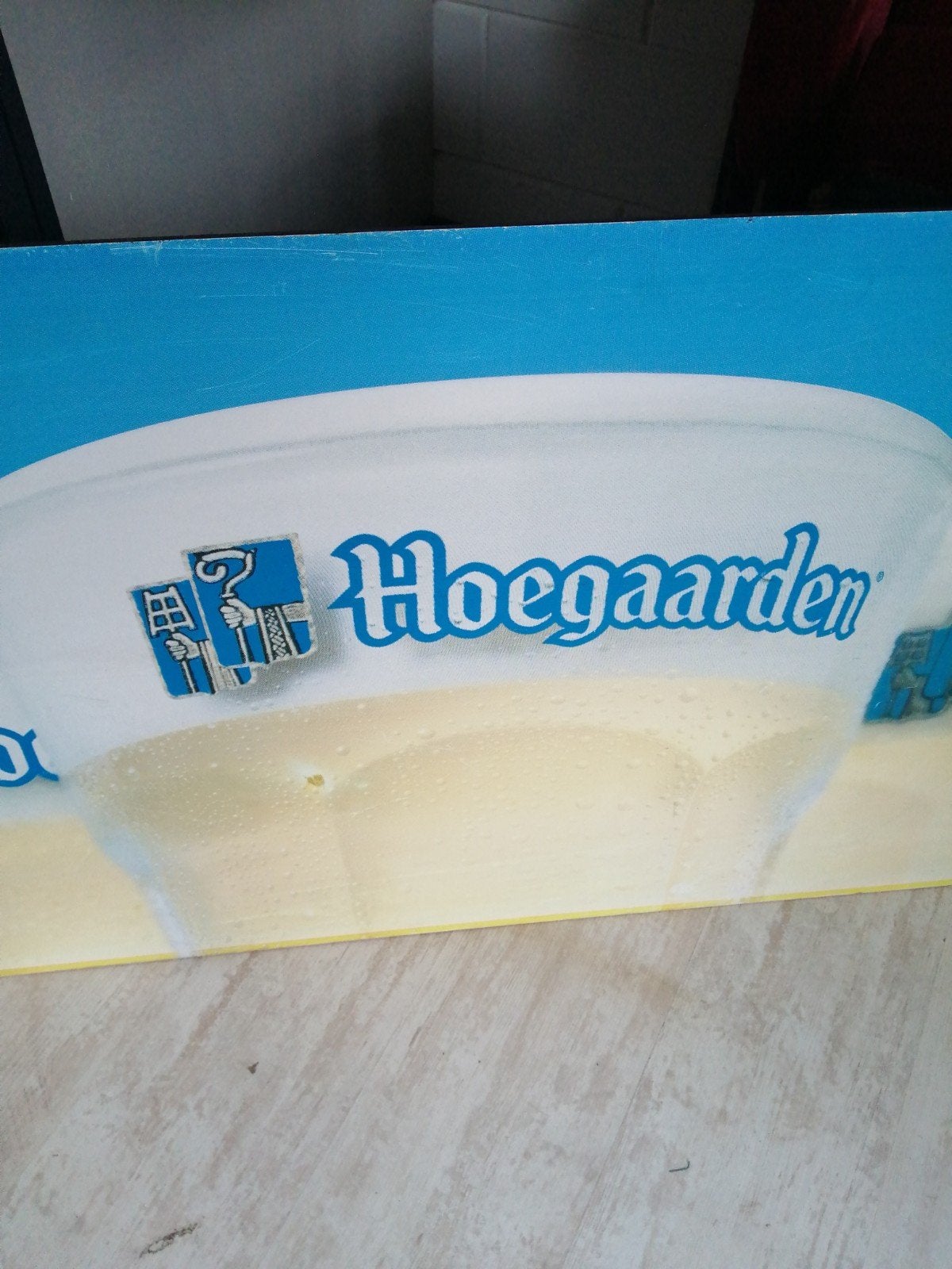 XXL OUD HOEGAARDEN RECLAME BORD 2 ZIJDIG TRESPA 143X63 CM
Pr, Ophalen