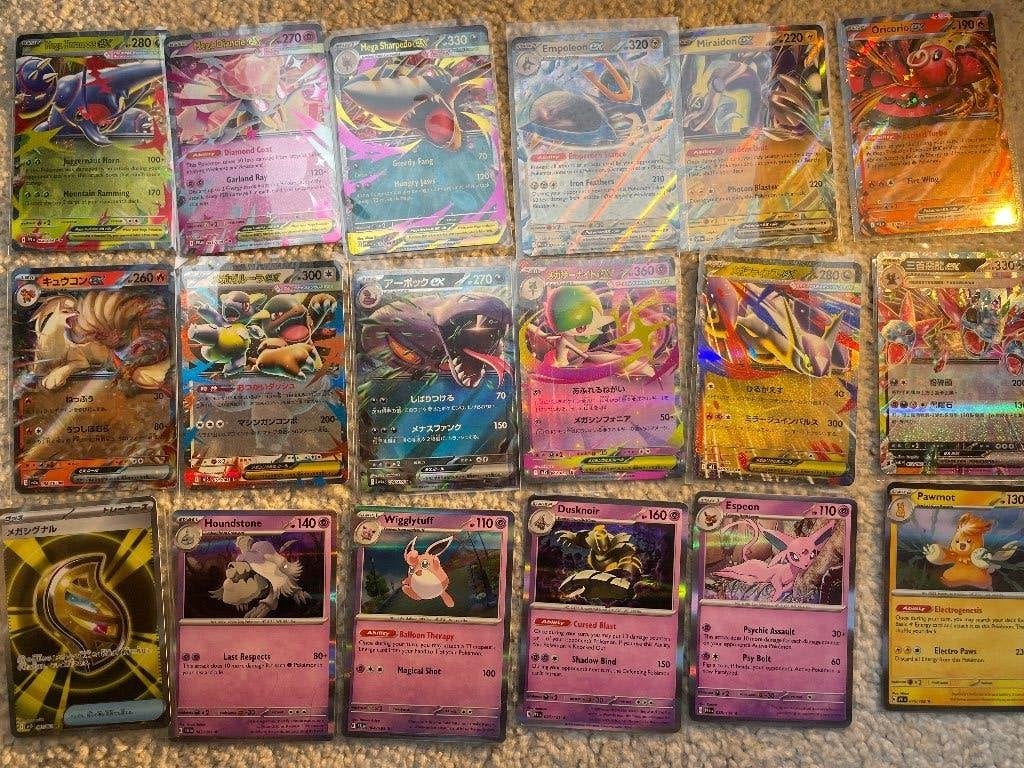 Pokémon kaarten ex en holo, Ophalen of Verzenden, Zo goed als nieuw, Meerdere kaarten, Foil