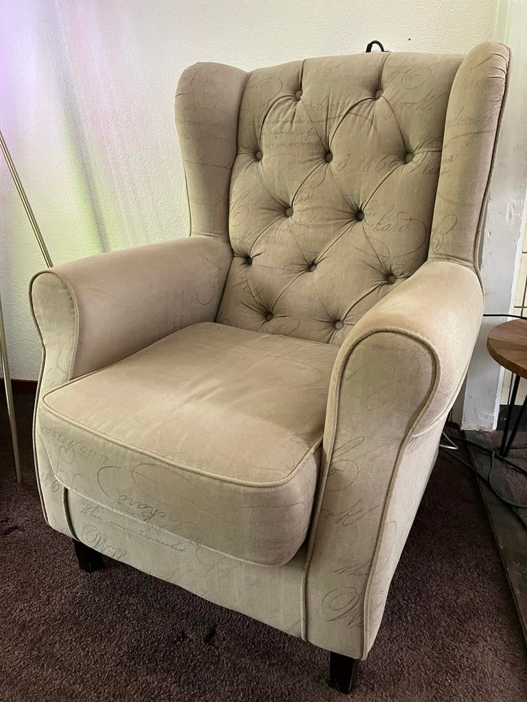 Twee Urban Sofa fauteuils Palermo, gecapitonneerd, Ophalen, Gebruikt, Stof, 75 tot 100 cm