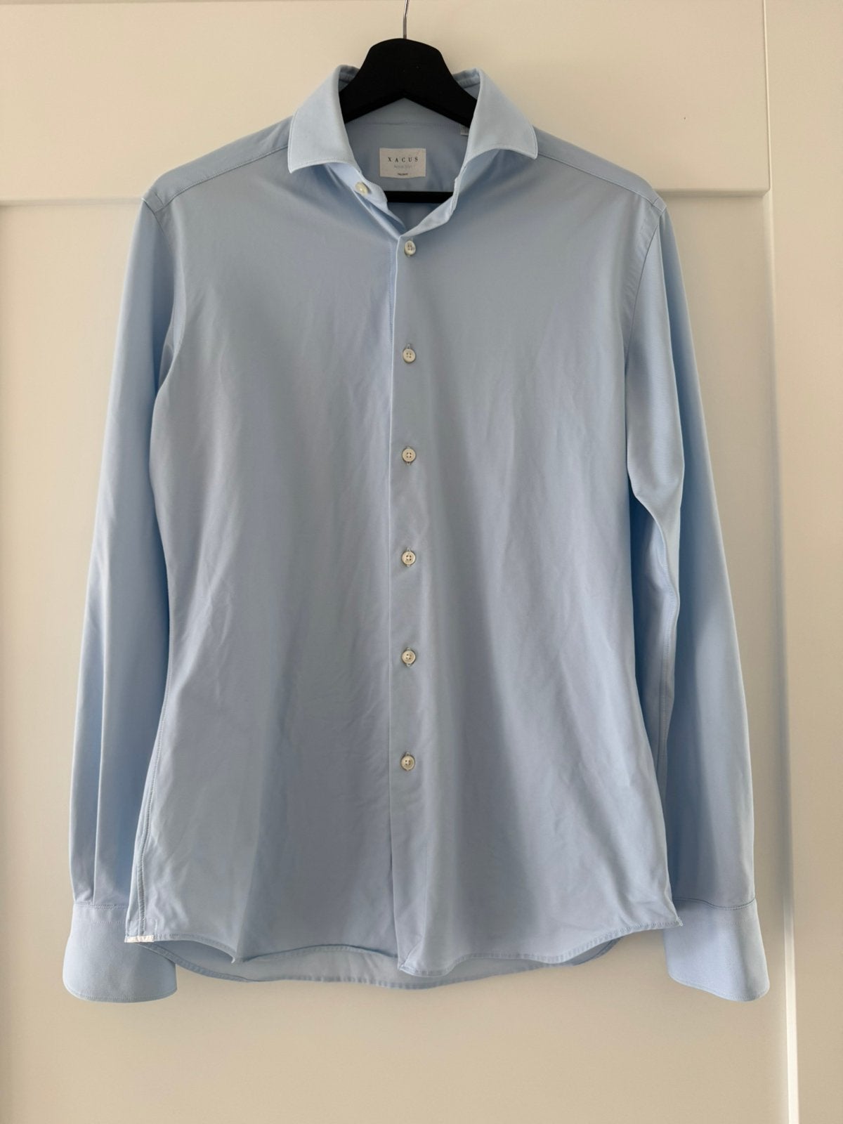 Lichtblauw Xacus Active Overhemd – Travel stof - Maat 37 (S), Ophalen of Verzenden, Nieuw, Blauw, Halswijdte 38 (S) of kleiner