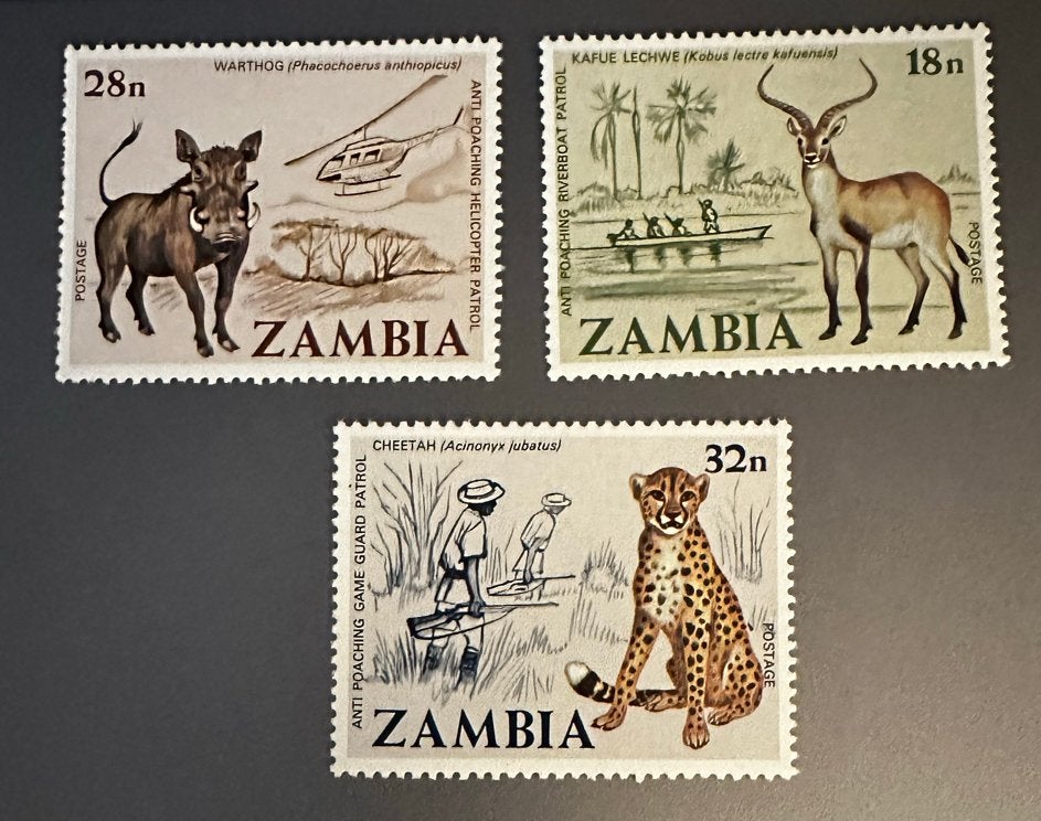 Zambia 1978 Dieren Postfris Postzegels - Anti-Stroperij, Ophalen of Verzenden, Zambia, Postfris