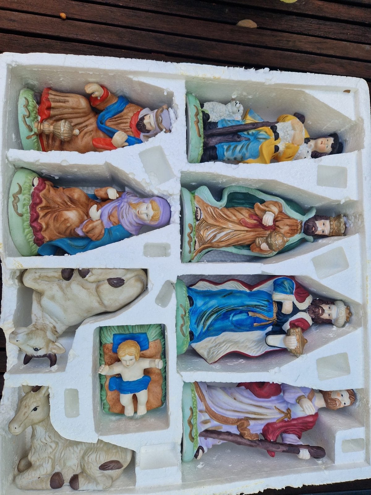 Kerststal Beeldjes Set - Porselein, Ophalen, Zo goed als nieuw