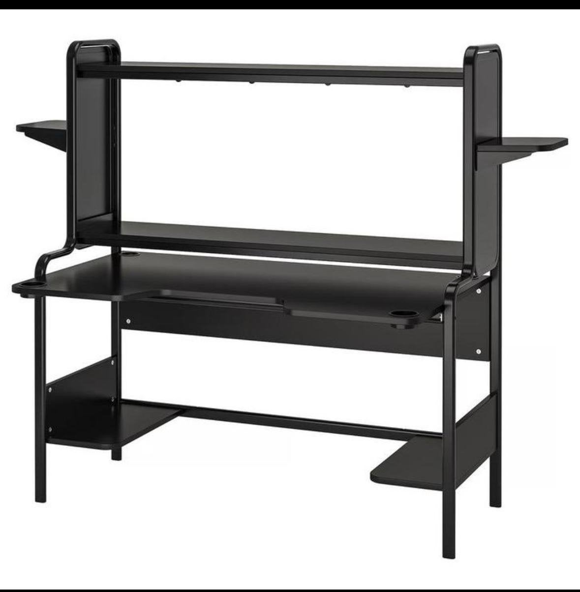 IKEA Fredde Gaming Bureau - Zwart, Zo goed als nieuw, Ophalen of Verzenden, Zo goed als nieuw, IKEA, Gamingbureau
