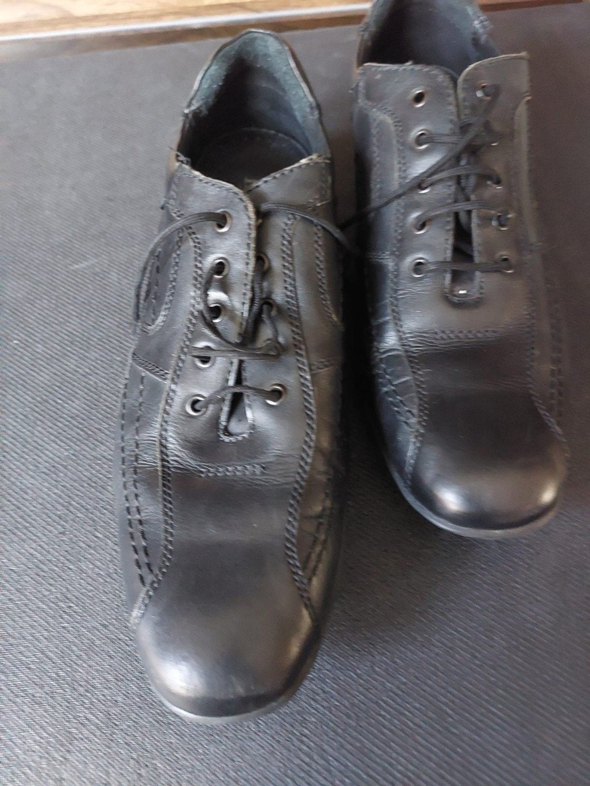 Zwarte leren veterschoenen - Borelli - Maat 44, Kleding | Heren, Borelli, Zwart, Ophalen of Verzenden, Gedragen