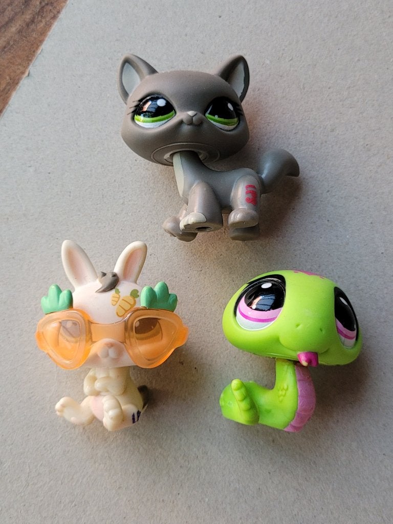 LPS Littlest Pet Shop slang konijn kat, Verzenden, Zo goed als nieuw