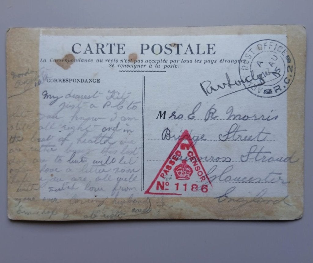 1915 WESTFRONT Veldpost Britse-militair Eerste-Wereldoorlog, Verzenden, Gestempeld