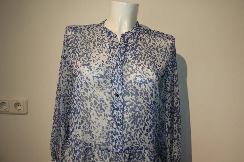 Dante 6 jurk frisse print blauw wit lijfje met knoopjes S, Dante 6, Zo goed als nieuw, Maat 36 (S), Verzenden