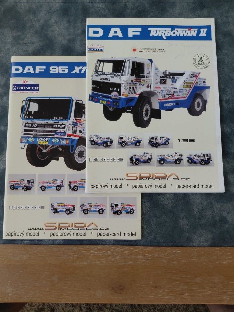 Daf turbo Twin Jan de Rooij paper model 1:32, Ophalen of Verzenden, Nieuw, Bus of Vrachtwagen, Overige merken