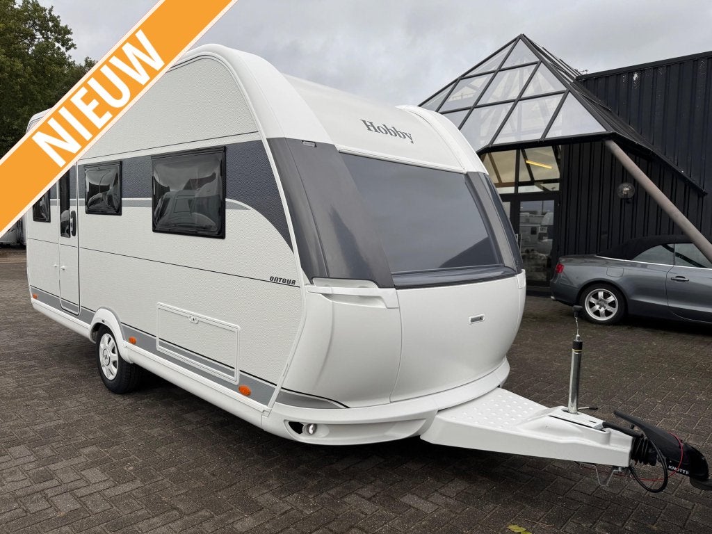 Hobby On Tour 460 DL 2026 | Enkele bedden, Caravans en Kamperen, Schokbreker, Hobby, Bedrijf, Treinzit