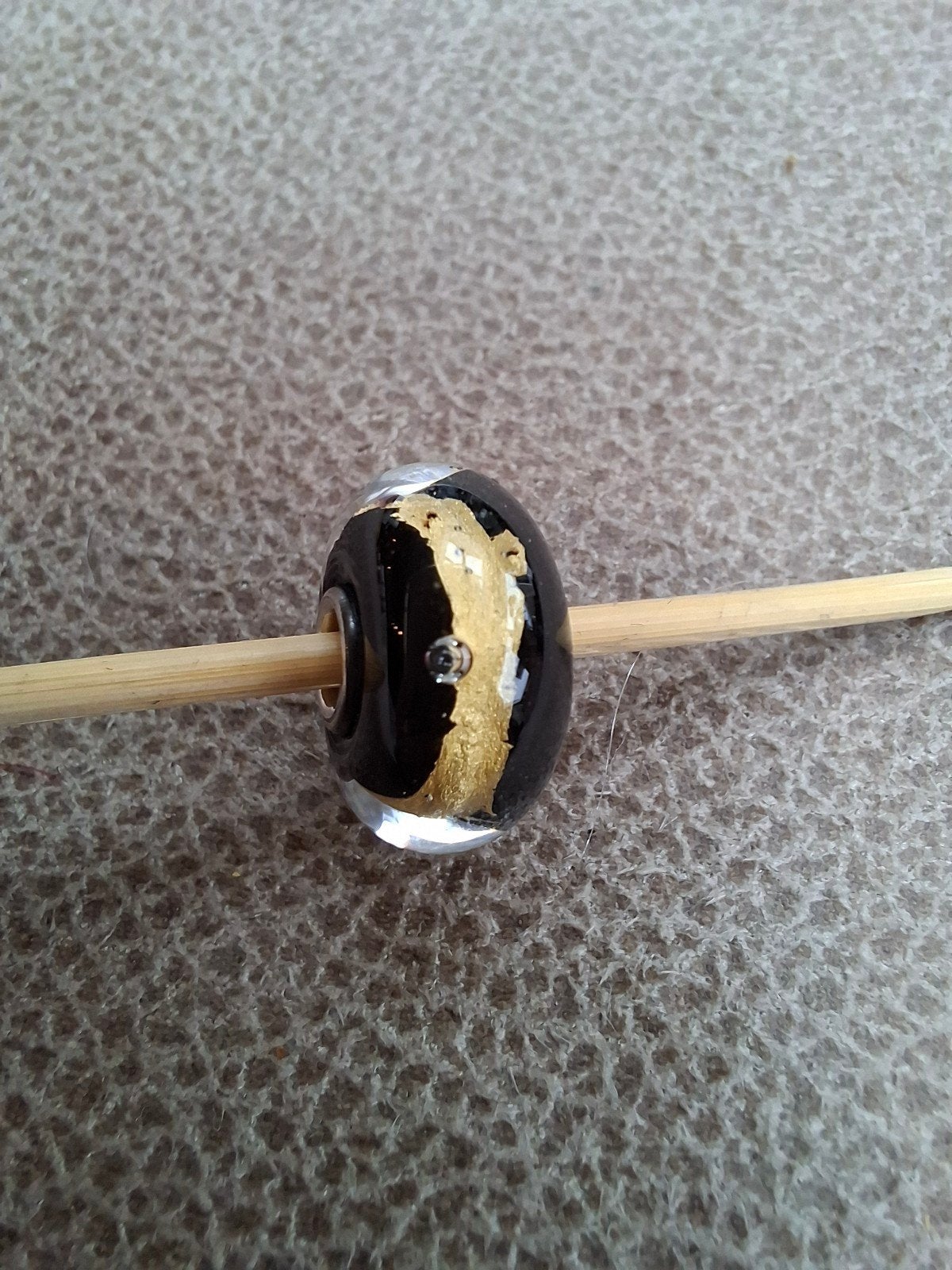 Trollbeads chakra zwart goud, Glas of Kristal, Ophalen of Verzenden, Zo goed als nieuw, Trollbeads